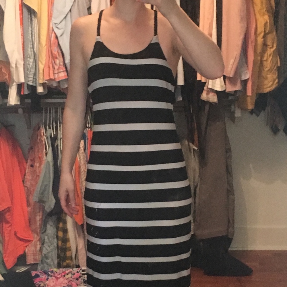 Arden B striped stretchy maxi dress